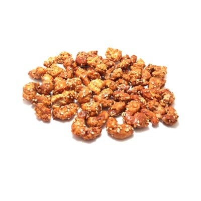 CASTANHA DE CAJU CARAMELIZADA COM GERGELIM
