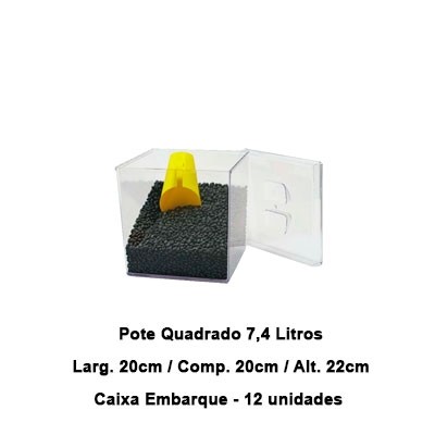 POTE CRISTAL QUADRADO - 7,4LT