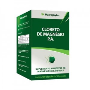 CLORETO DE MAGNÉSIO P.A. 500MG - 100 CÁPSULAS (MACROPHYTUS)
